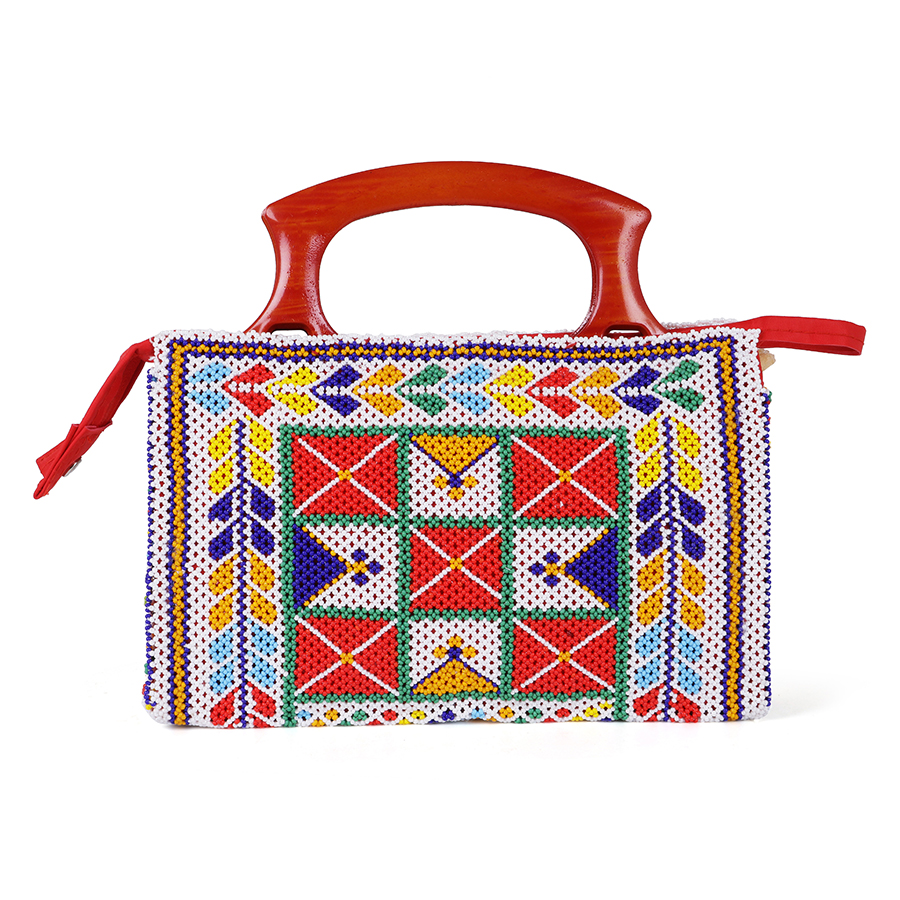 Moti Wooden Handle Purse