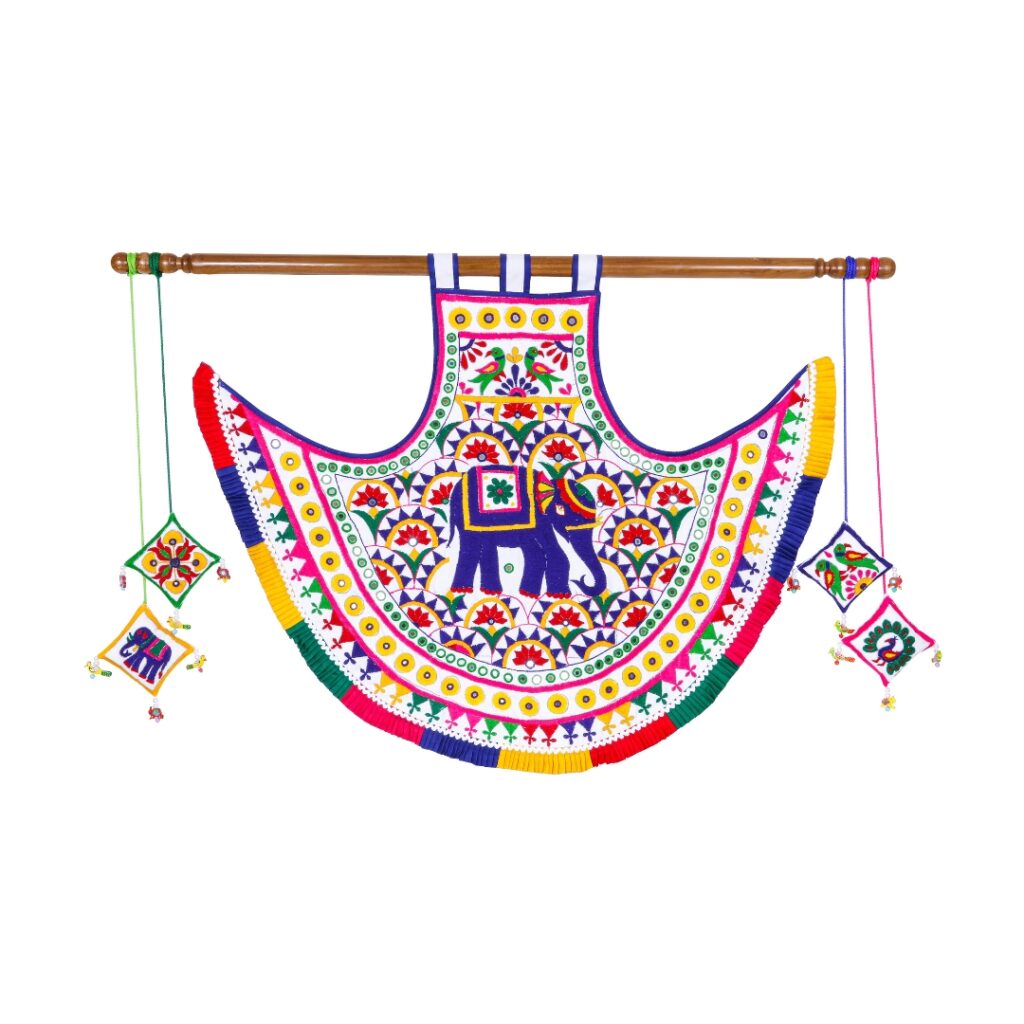 Elephant big fan wall hanging