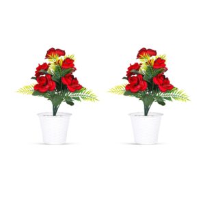 Small Pot Red Roses