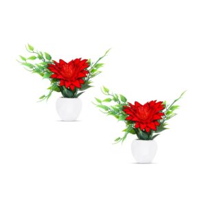 Tiny pot red sunflower