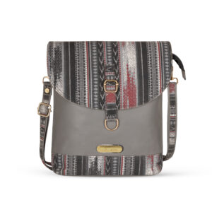 Adaa-S Grey Long Sling Bag